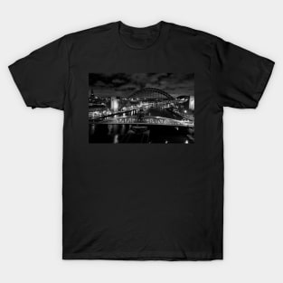 River Tyne in Black and White T-Shirt